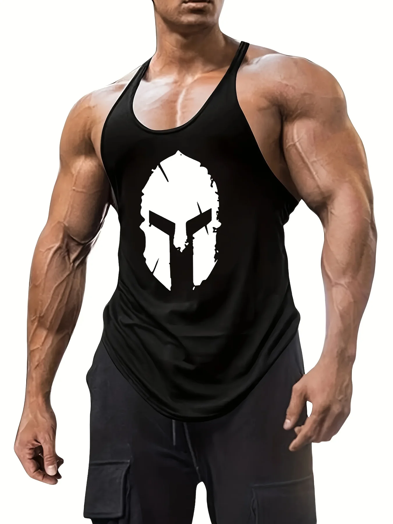 

Майка мужская повседневная, спортивная одежда, жилет для спортзала и фитнеса, рубашка без рукавов с принтом, лето