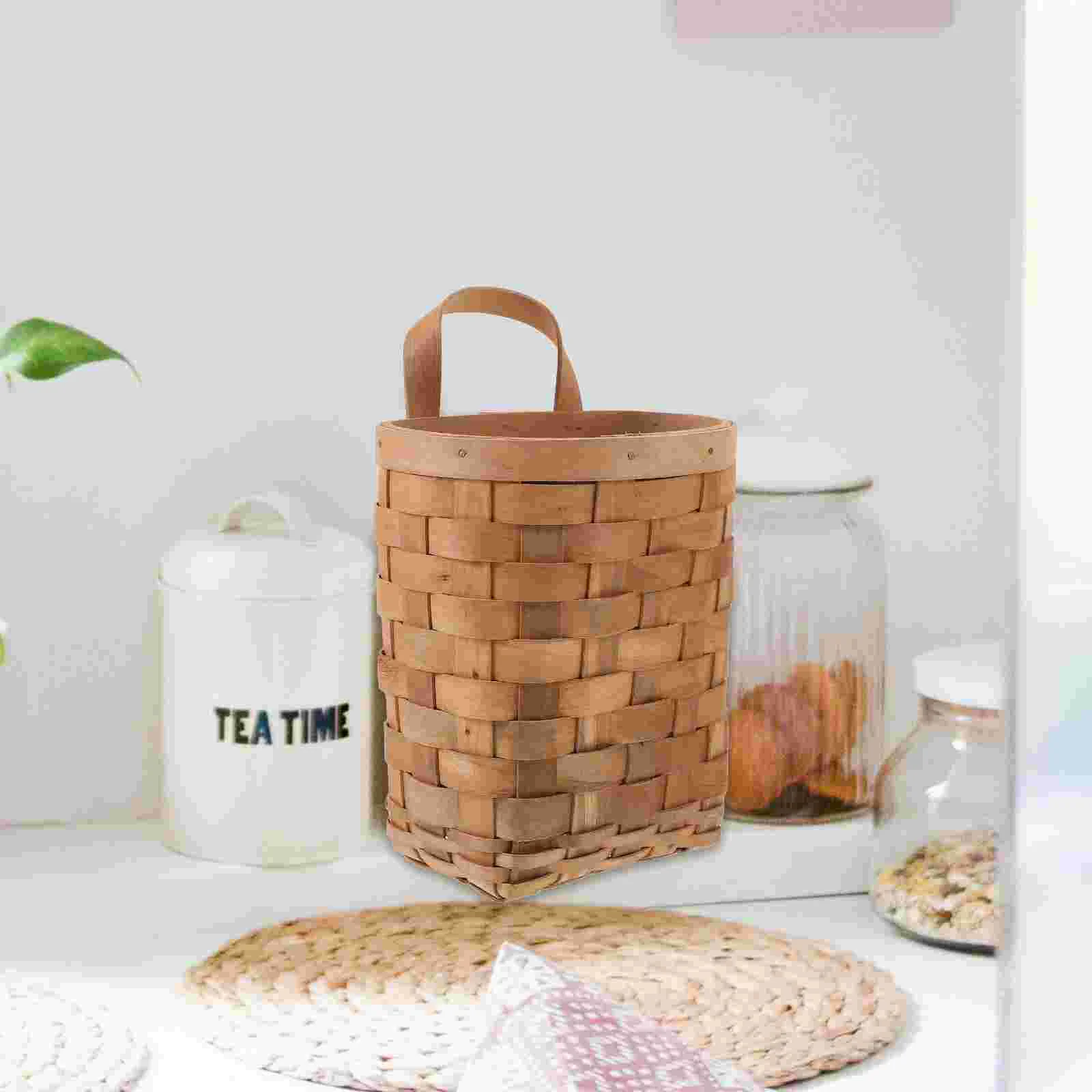 

Onion Ginger Garlic Storage Basket Hanging Baskets Pots Indoor Woven Organizer Hamper Wall Organizers Wicker