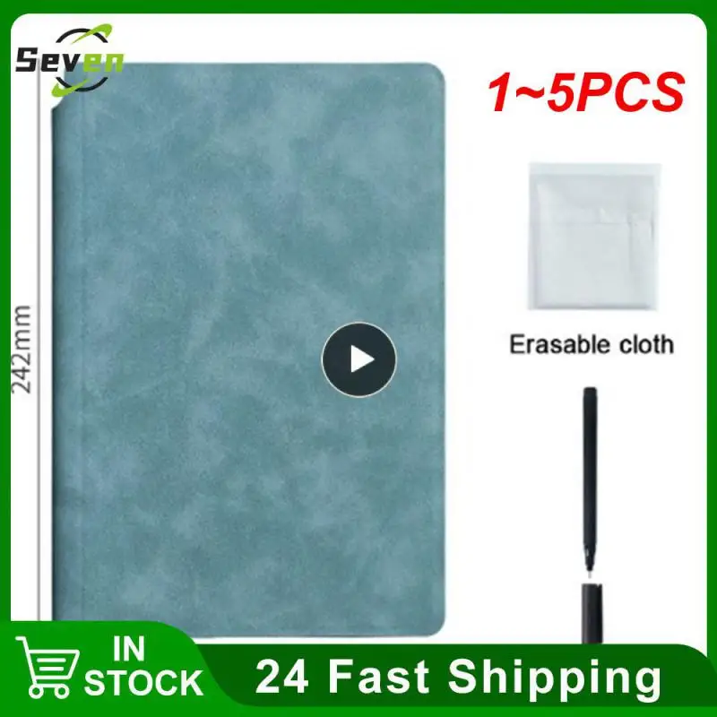 

1~5PCS Reusable Whiteboard Notebook Leather Memo Free Whiteboard Pen Erasing Cloth Weekly Planner Portable Stylish Office