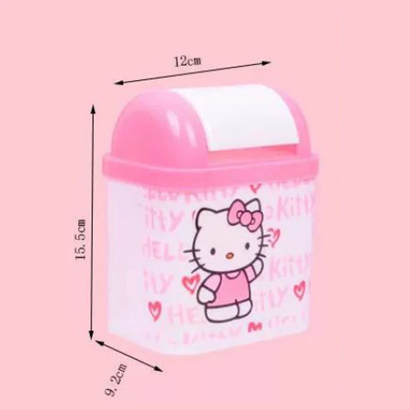 Sanrioed настольная корзина для мусора Kt Cat Kawaii аниме откидная красивое украшение