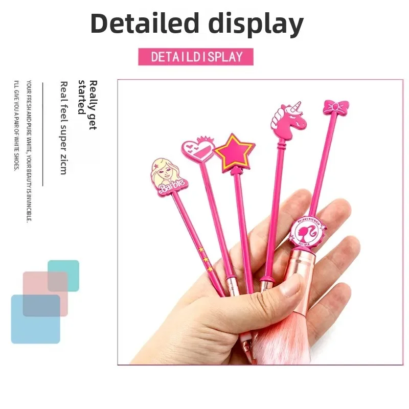 BARBIE Полный набор кистей для макияжа милые и портативные мультяшные красивые