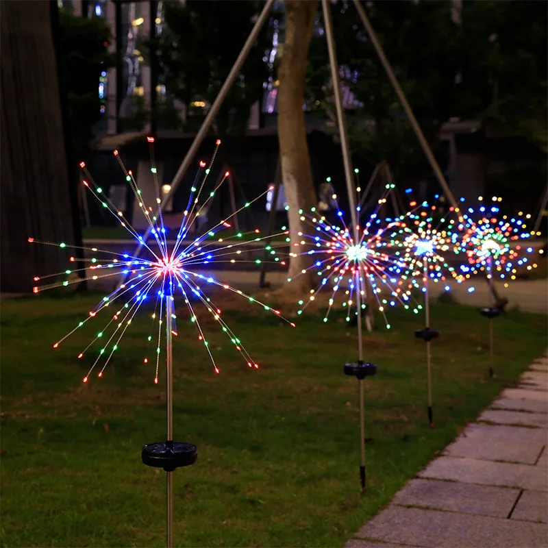 

180 LED Night Lights Outdoor Solar Fireworks Light String Waterproof Fairy Garland Garden Lawn Street Decoration Lighting Lamp