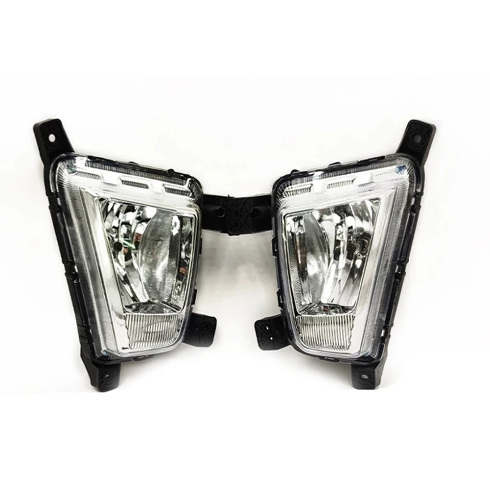 

1Pair Car Front Bumper Fog Lights Assembly Driving Lamp Foglight with Bulb for Hyundai Ix25 Creta 2014 2015 2016