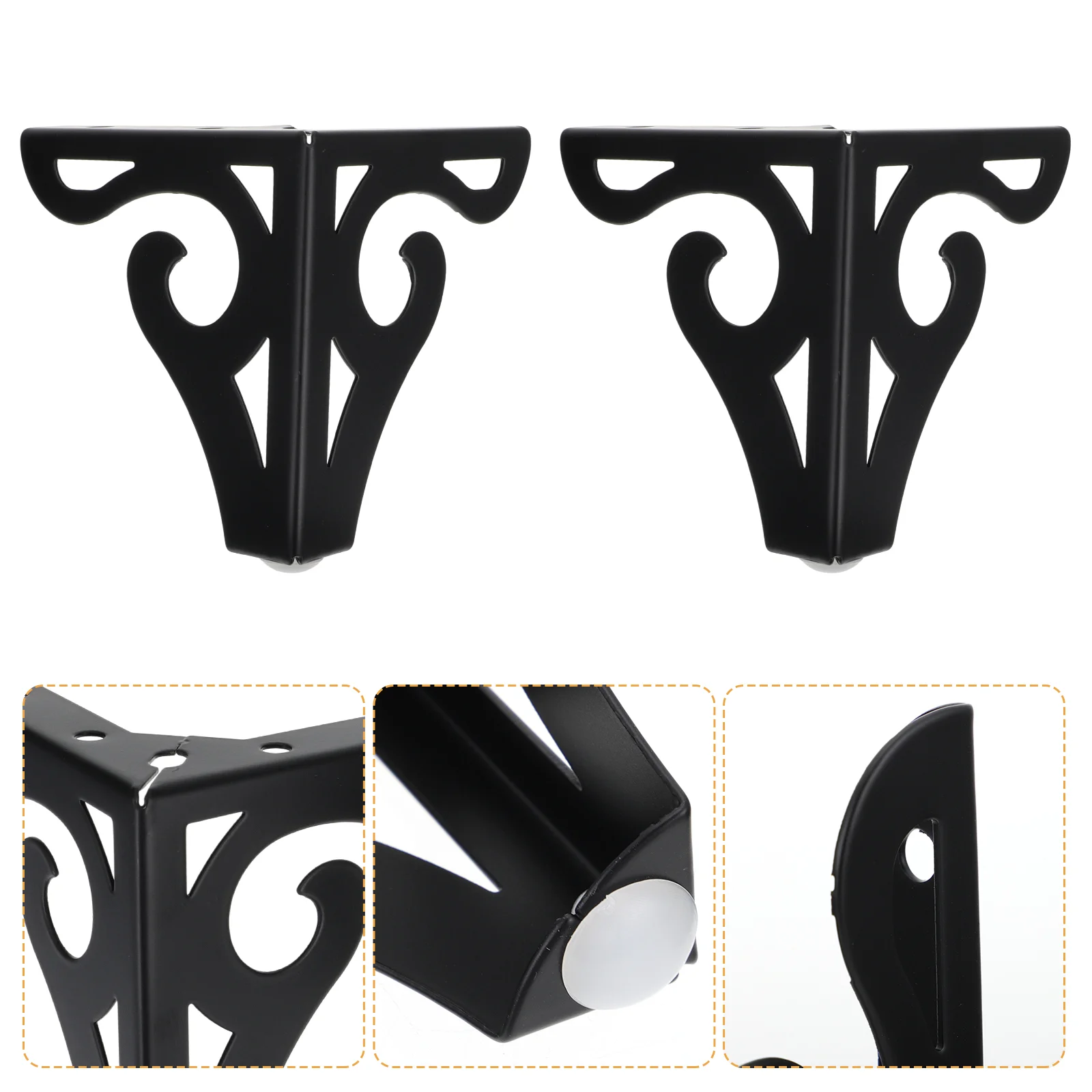 

4 Pcs Corner Bumpers Cabinet Support Leg Triangle Corner Sofa Legs Triangle Sofa Legs Metal Corner Protectors