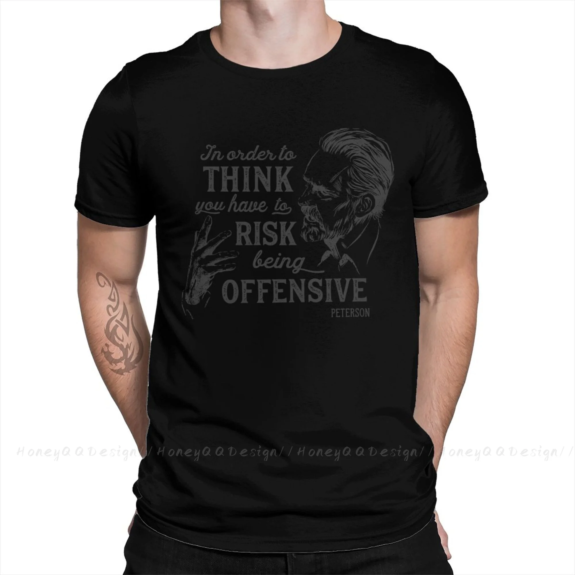 

Men Philosophy TShirt Jordan Peterson Illustration And Quote Pure Cotton O neck Tees Harajuku Adult Shirt Oversize