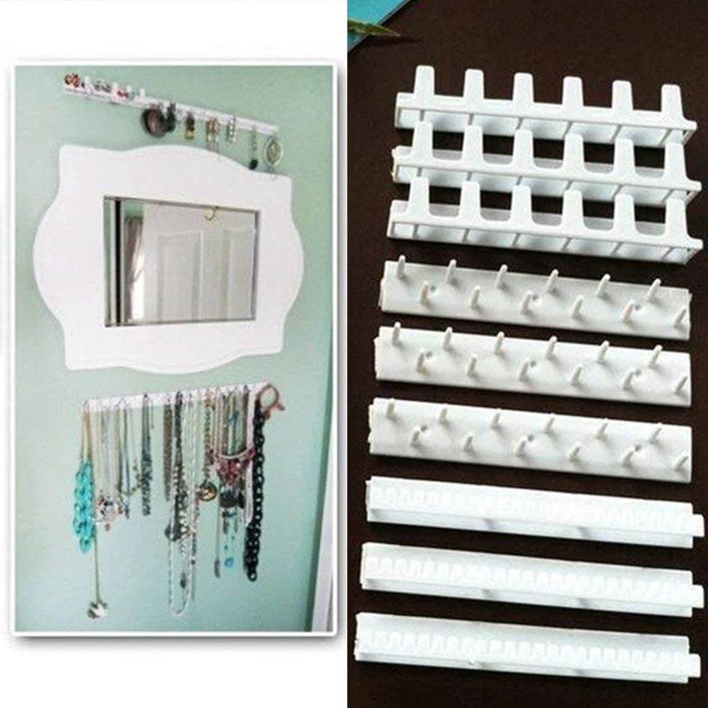 

9Pcs/Set Hanging Jewelry Rack Self-adhesive Jewelry Hook Wall Hanger for Necklace Bracelet