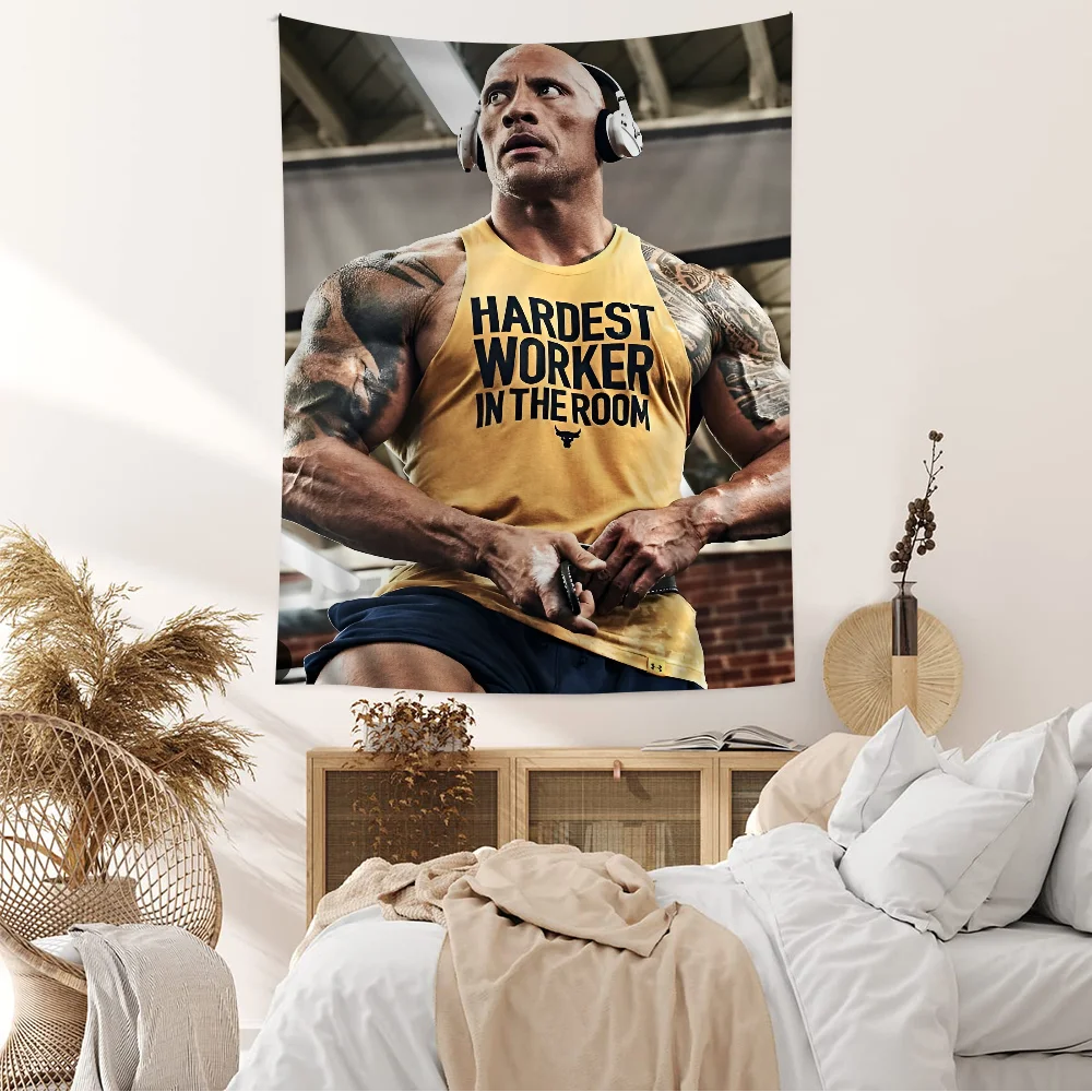 Гобелен в стиле аниме The Rock ест для гостиной дома и общежития Decor Home