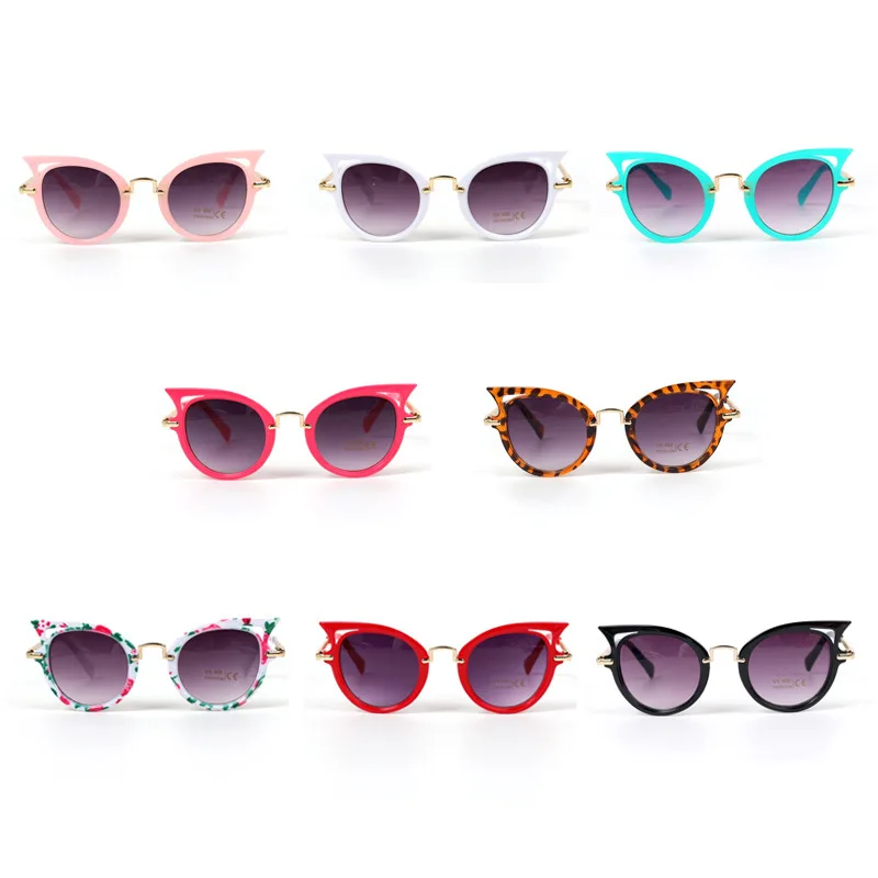 

Kids Floral Sunglasses Girls Brand Cat Eye Children Glasses Boys UV400 Lens Baby Sun Glasses Cute Eyewear Shades Goggles