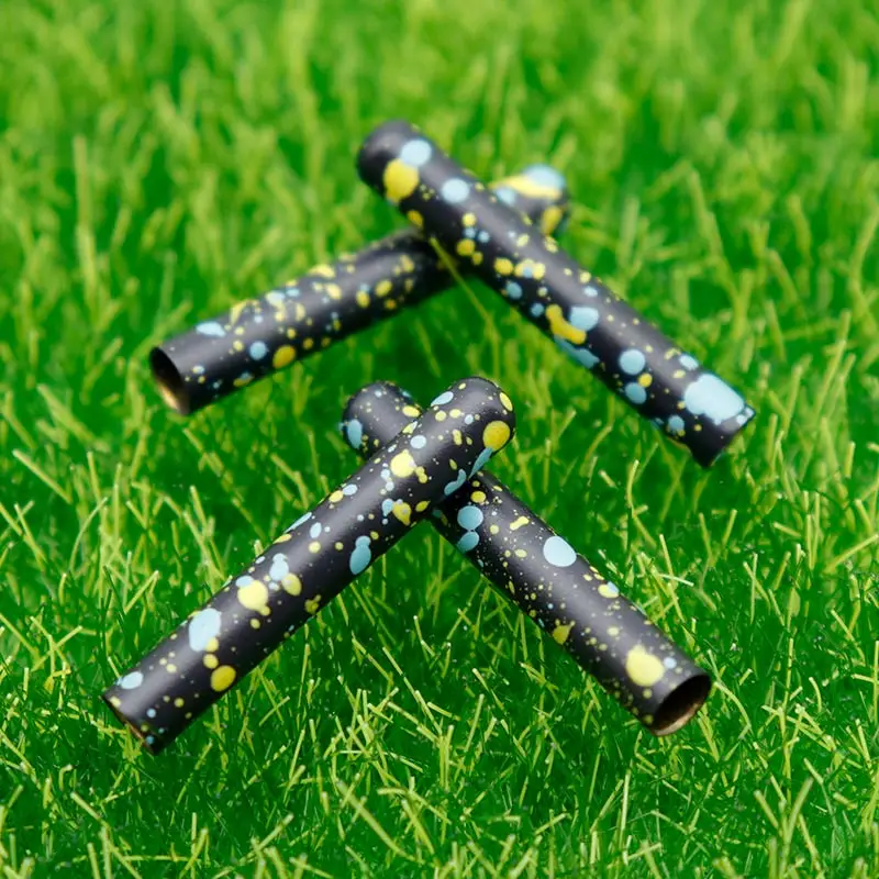 Cool Boot String Thiny Black Metal Aglets  22*3.5MM Colored Spray Spots ShoeLacet Heads Runner Safety Rope Tips 100pcs Wholesale