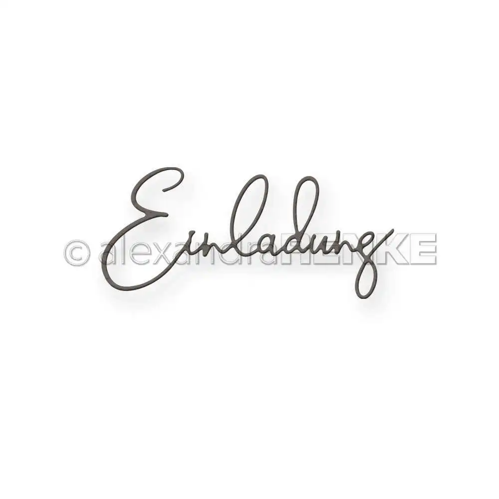 

2022 Newest Einladung Handwriting Metal Cutting Dies Diy Greeting Card Handmade Craft Mold Scrapbook Decorate Embossing Template
