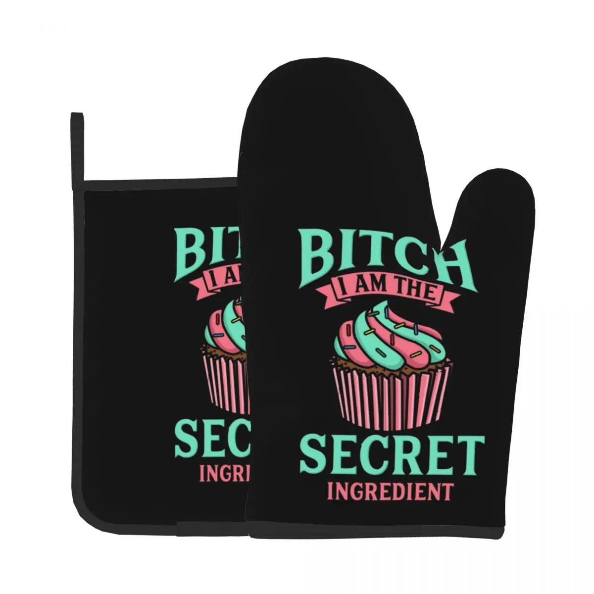 

Sweet Cupcake Oven Mitts Baking Baker Dessert Biscuit Potholder Mat Baking Kitchen Cooking Gloves BBQ Microwave Insulation Mat