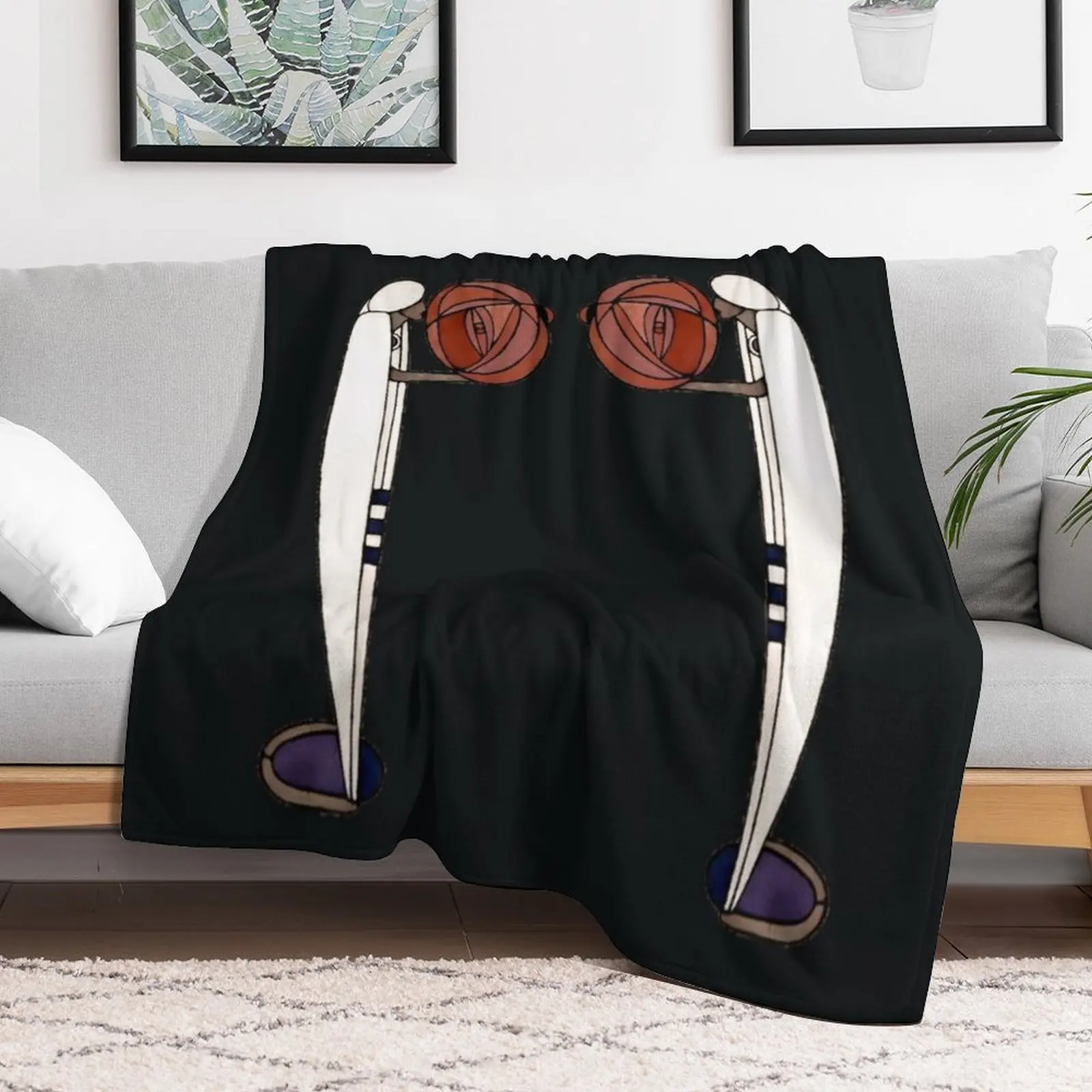 Charles Rennie Mackintosh rose lady № 7 одеяло для дивана тонкие одеяла