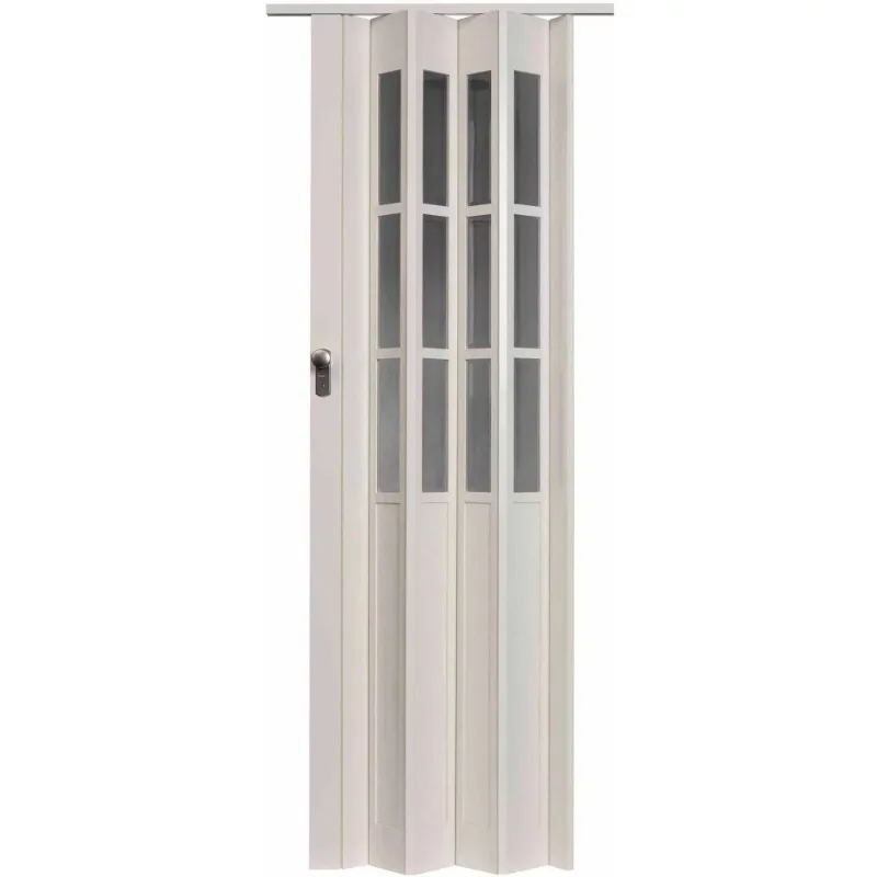 

Складная Дверь Homestyles капри из ПВХ гармошкой, подходит для 36 дюймов шириной x 80 дюймов белого цвета с прозрачными вставками из ПВХ