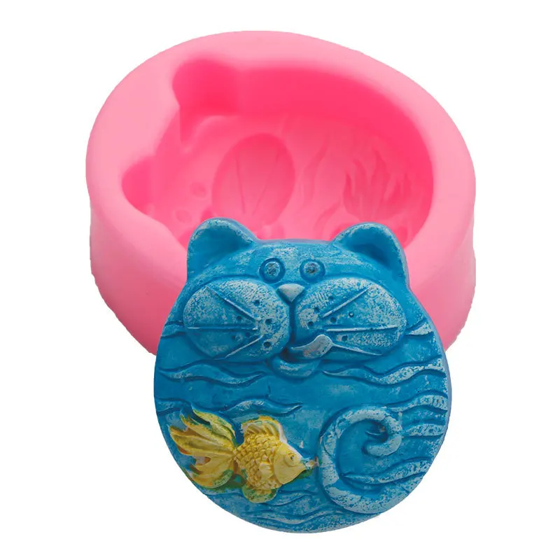 

Non-Stick Silicone Mold 3D Silicone Soap mold DIY New Cat Fish Craft Art Silicone Soap mold Craft Mold DIY Handmade Candle mold