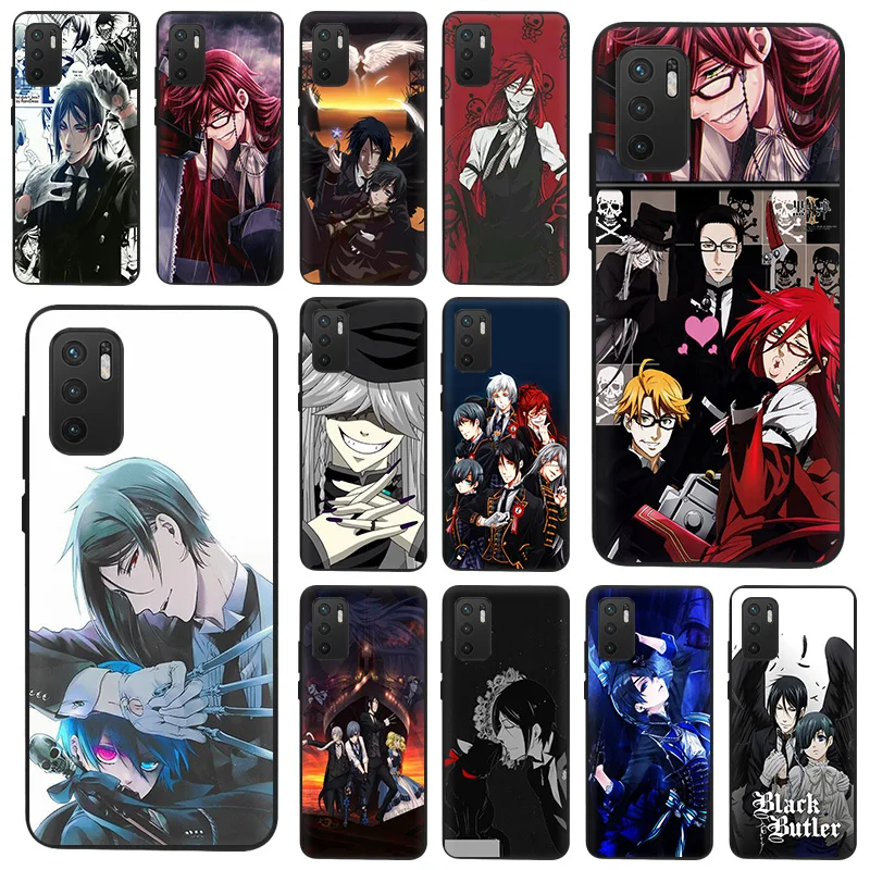 

Soft Case for Xiaomi Redmi 10 10c 9a 9t 9 8 Note 11 Pro 5G 11s 11e 10 10s 11t 9s Black Butler Anime Silicone Phone Cases Cover