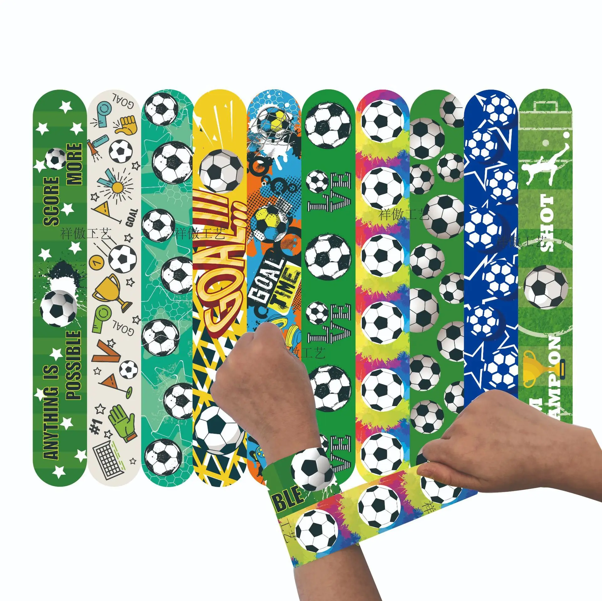 

10/20pc Football Papa Circle SOCCER Football Decoration Bracelet Football Sports Party Football Boy Happy Birthday Party Supplie