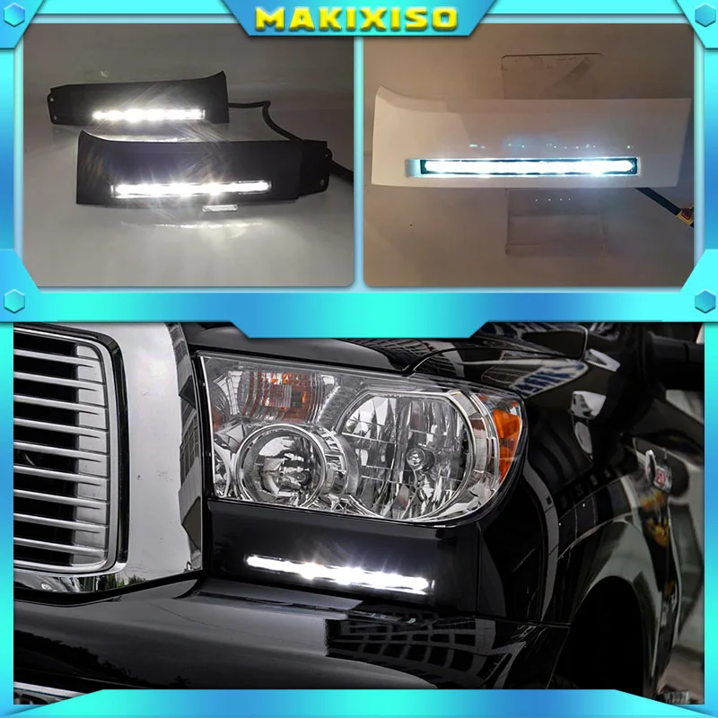 

Dimming Style Relay and high Power 12V LED Daytime Running Lights DRL fog lamp For Toyota Tundra 2007~2013 and Sequoia 2008~ON