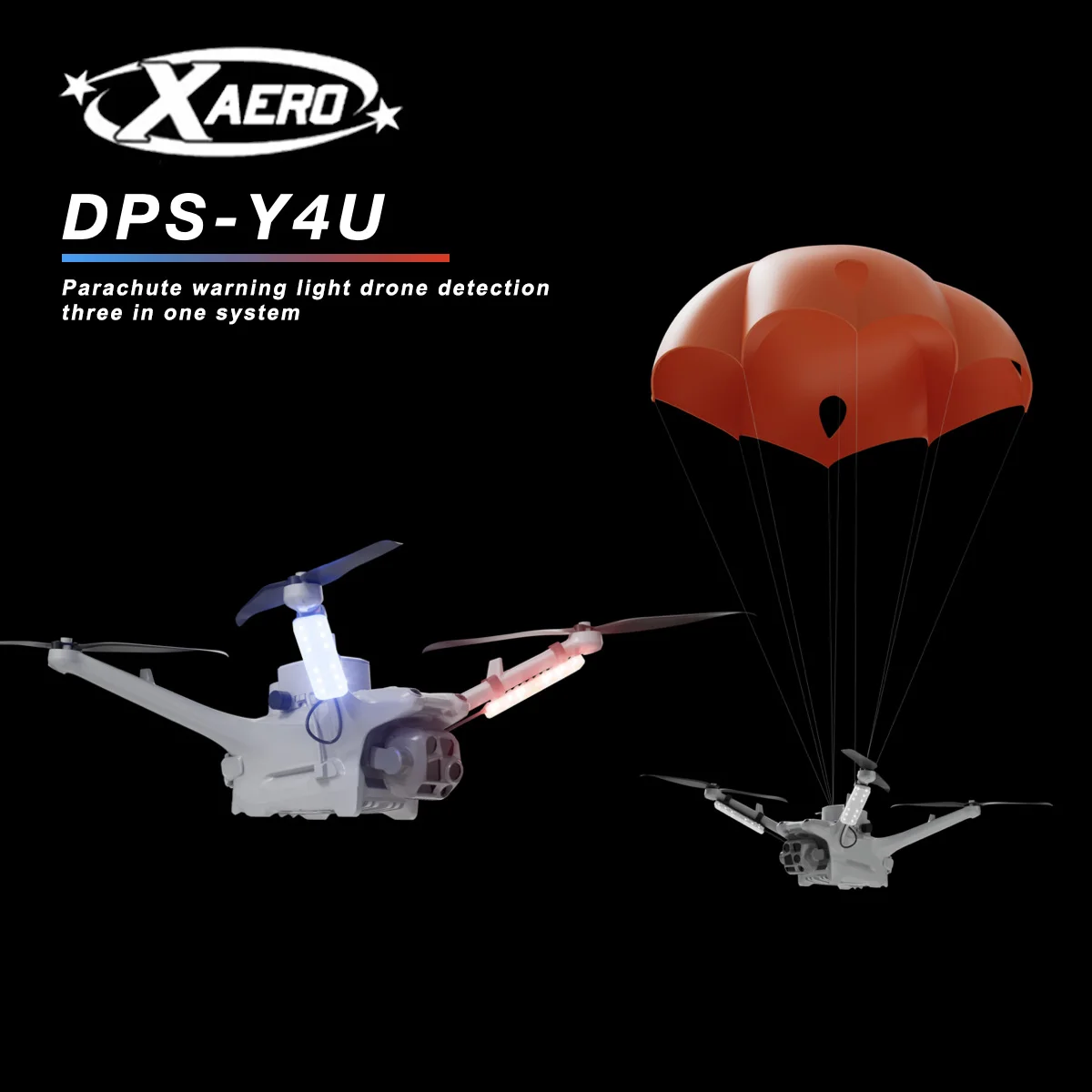 Фото Интеллектуальная система сброса груза XAERO DPS-Y4U для DJI Matrice 4D/Mavic 3D – автоматический свободный спуск, RemoteID, RGBW-подсветка, PSDK №1