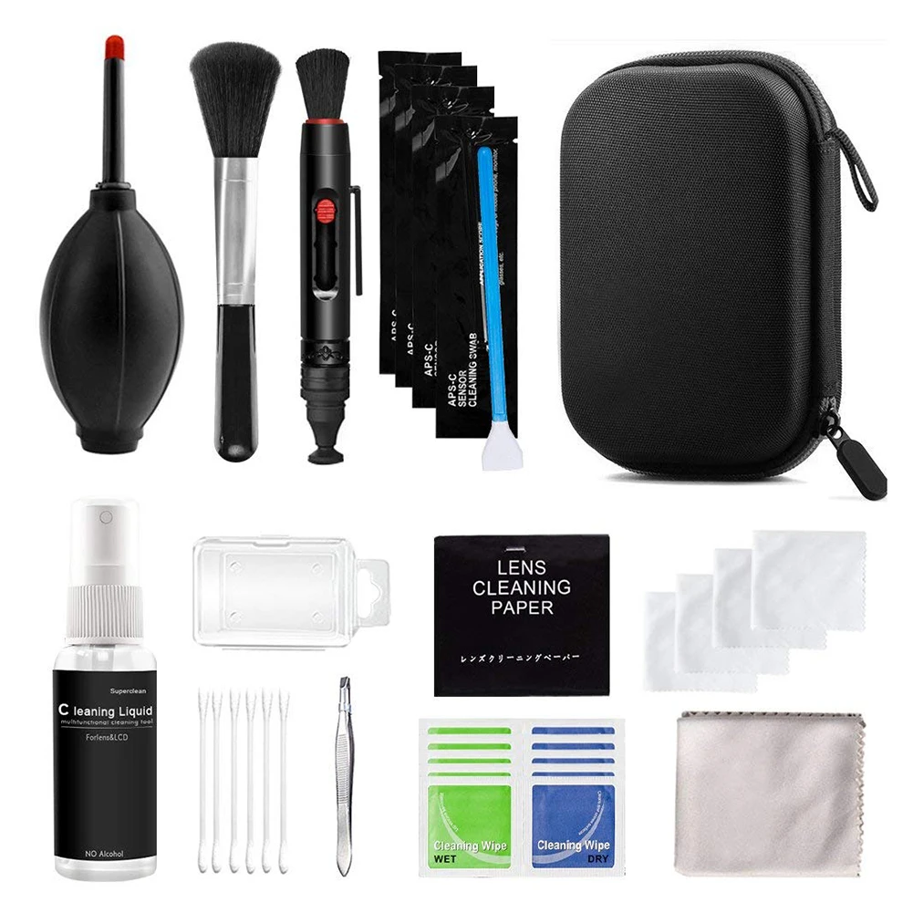 

47pcs DSLR Lens Digital Camera Sensor Cleaning Dust Cleaner Camera Cleaning Lens Pen Brush Kit for Mobile PC
