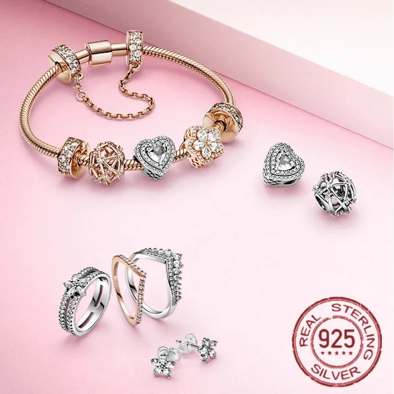 Женский браслет из серебра 925 пробы с цепочкой-змеей |