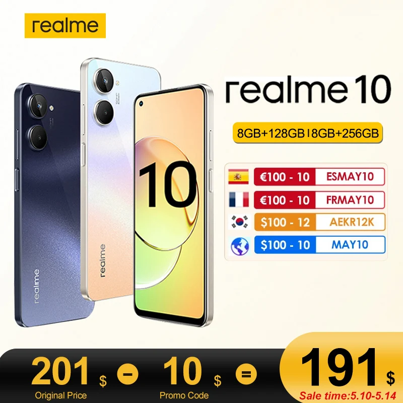 

Смартфон realme 10, Helio G99, 90 Гц, 5000 мАч, зарядка 33 Вт, камера 50 МП