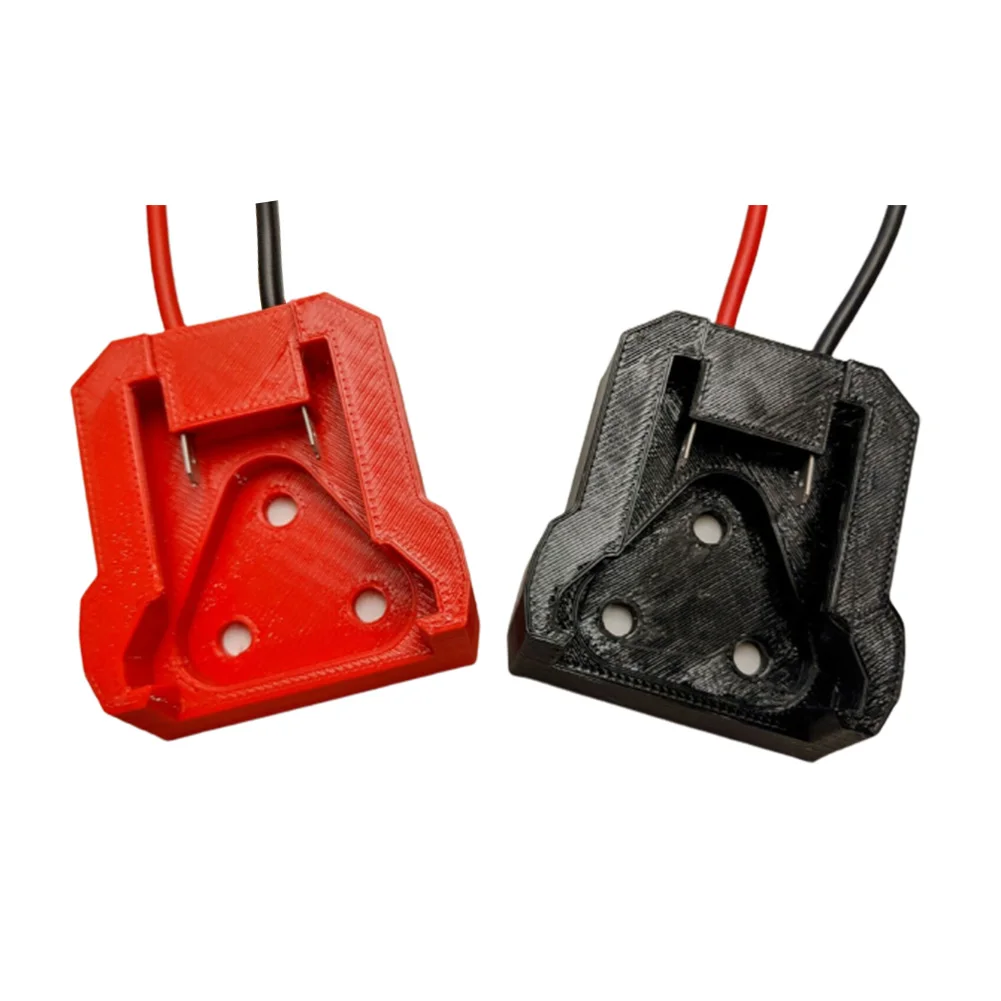 

M18 Battery Adapter Holder Dock Universal Removable Wires/terminals Black And Red Battery Adapter Bracket Light Equipment Tools