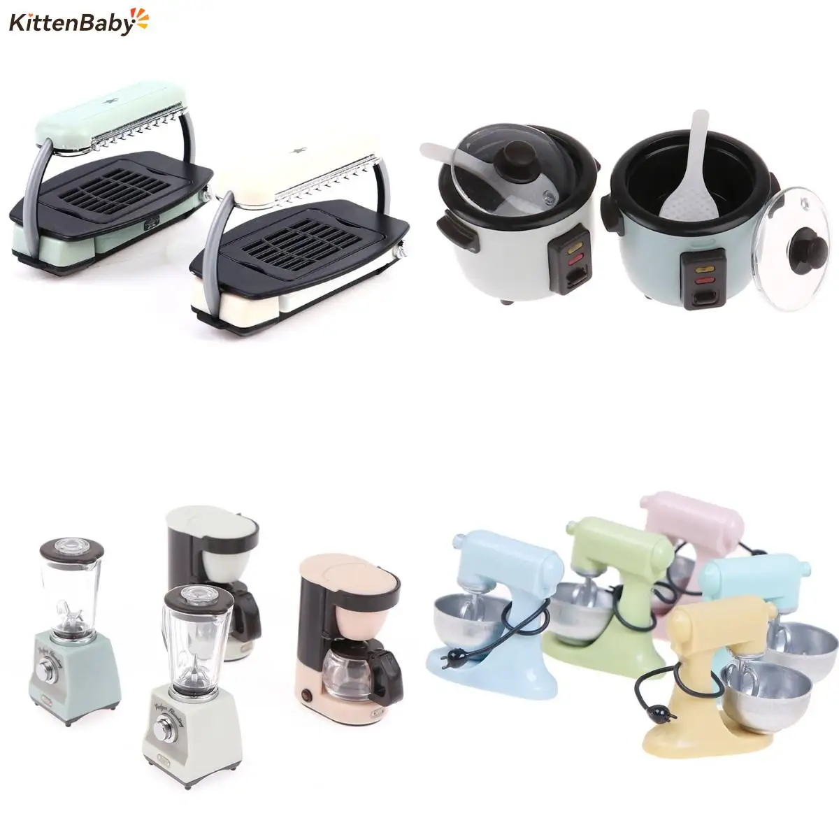 1/12 Miniature Dollhouse Blender Rice Cooker Coffee Machine 