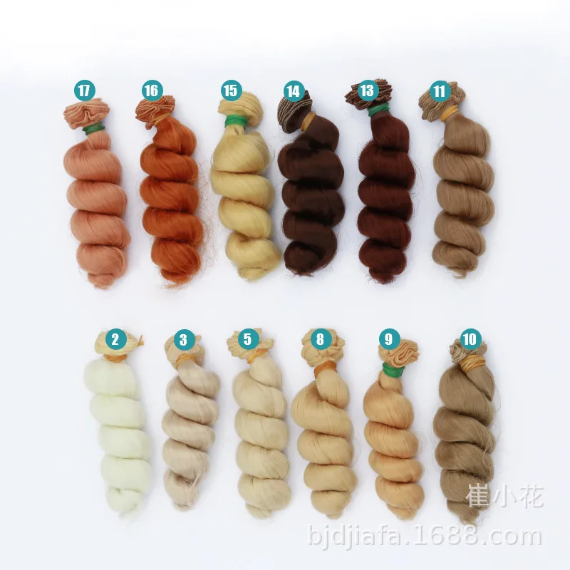 

1 pcs 15cm*100cm doll bjd hair wigs 1/3 1/4 1/6 BJD SD Doll Ye Luoli Chole doll loose wave colorful doll wigs doll Accessories
