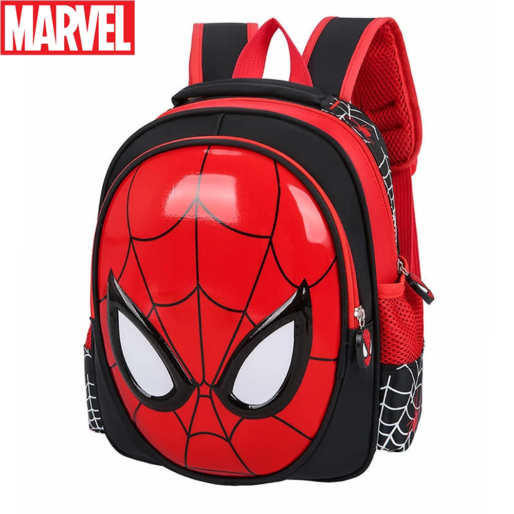 Детские водонепроницаемые школьные ранцы Marvel с героями мультфильмов для мальчиков, милые рюкзаки Человек-паук, модный рюкзак для детей дош...