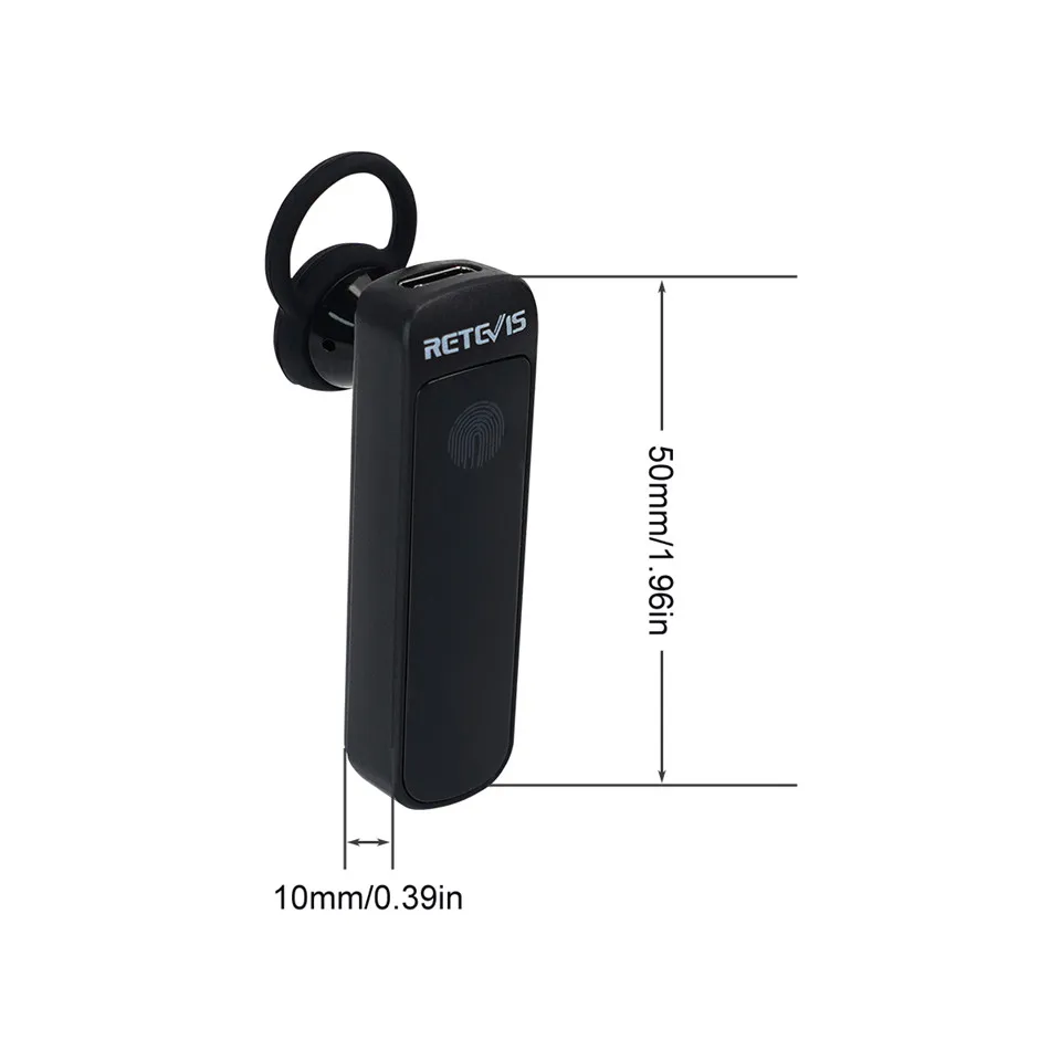 Retevis EWN001 Wireless Bluetooth Earphone USB Type C Charger Dual PTT VOX Bluetooth Headset for RB637 Walkie Talkie Smart Phone