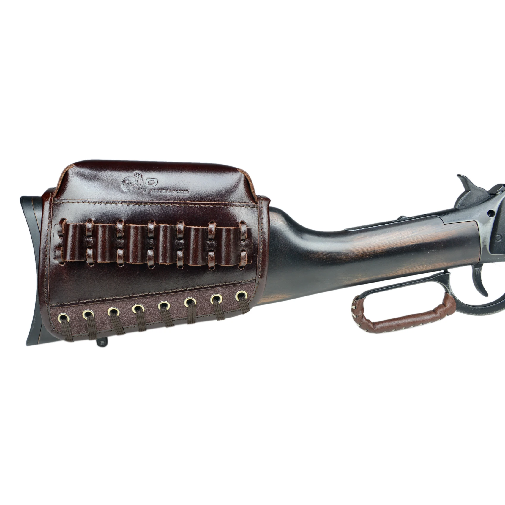 

Держатель для корпуса винтовки из натуральной кожи, держатель для боеприпасов с карманами для оружия 30-30 .308 .30-06,45-70