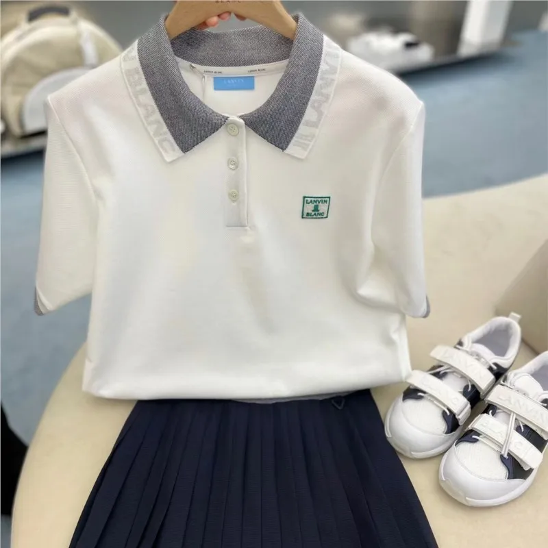 Women's Golf Polo T Shirts Lightweight Moisture Wicking Short Sleeve Shirt Quick Dry 3-Button