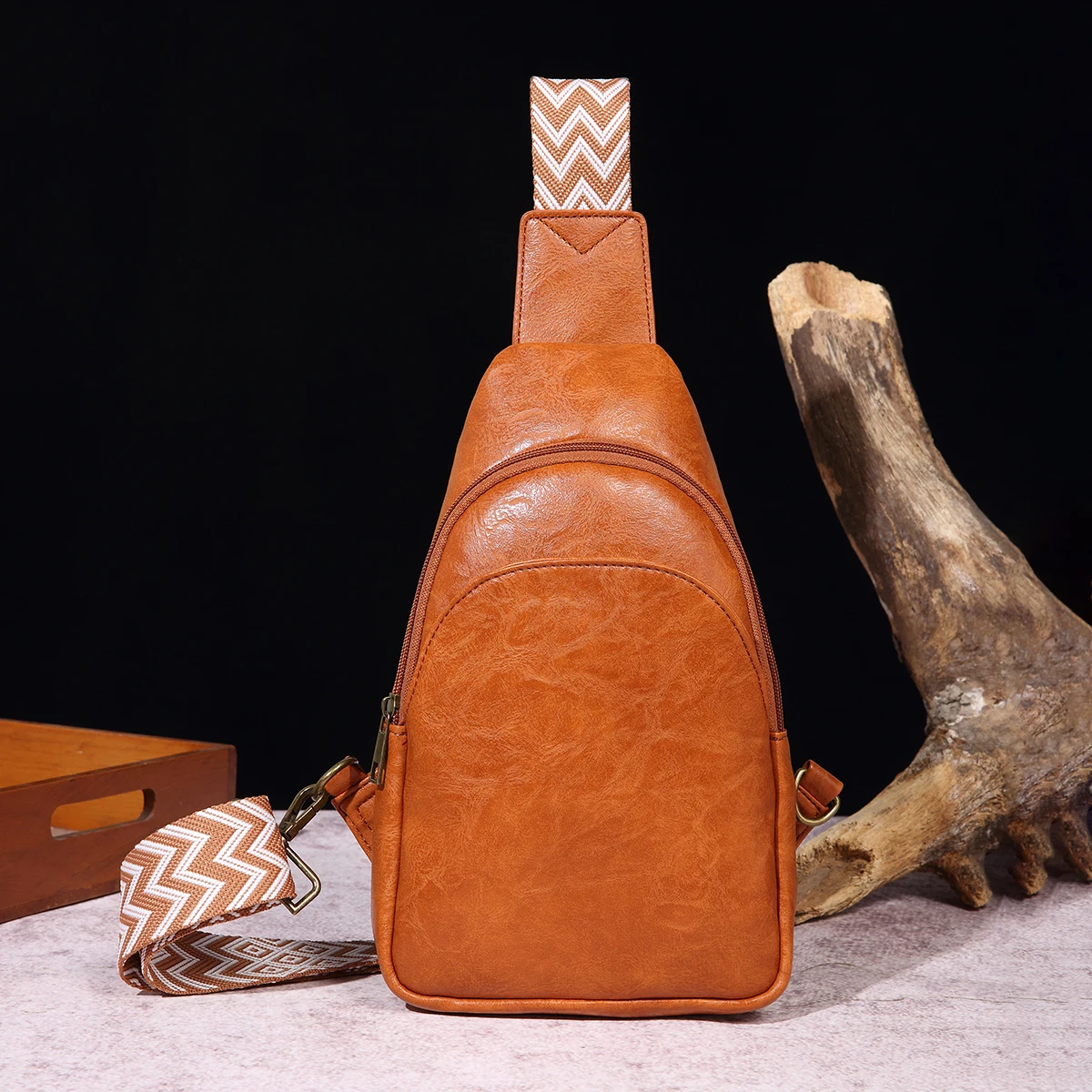 Винтажная Сумка На Ремне С Цветными Блоками Женская Через Плечо Ремешком Для