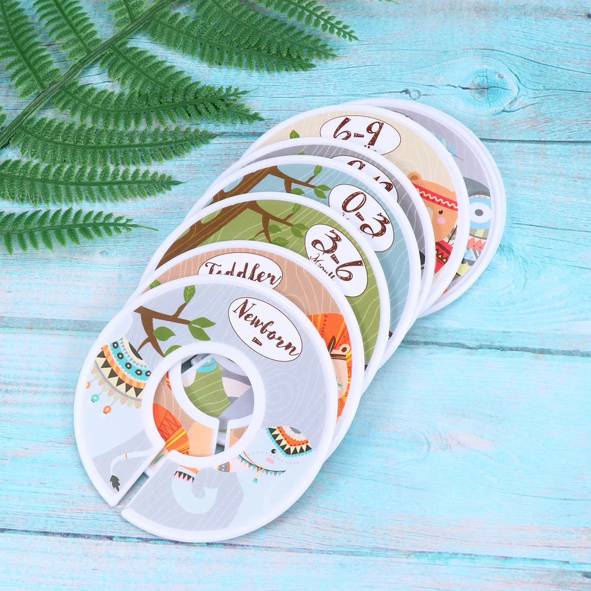 

Clothes Marking Ring Clothing Separation Circle Size Buckles Animal Pattern Garment Dividers Cartoon Stickers