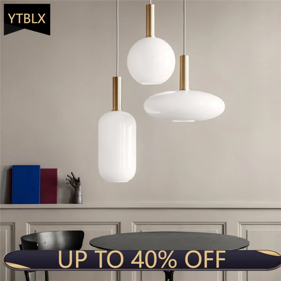 

Modern Glass LED Pendant Lights for Living Room Metal Pendant Lamps Home Decor Pending Lighting Loft Cafe Kitchen Hanging Lamps