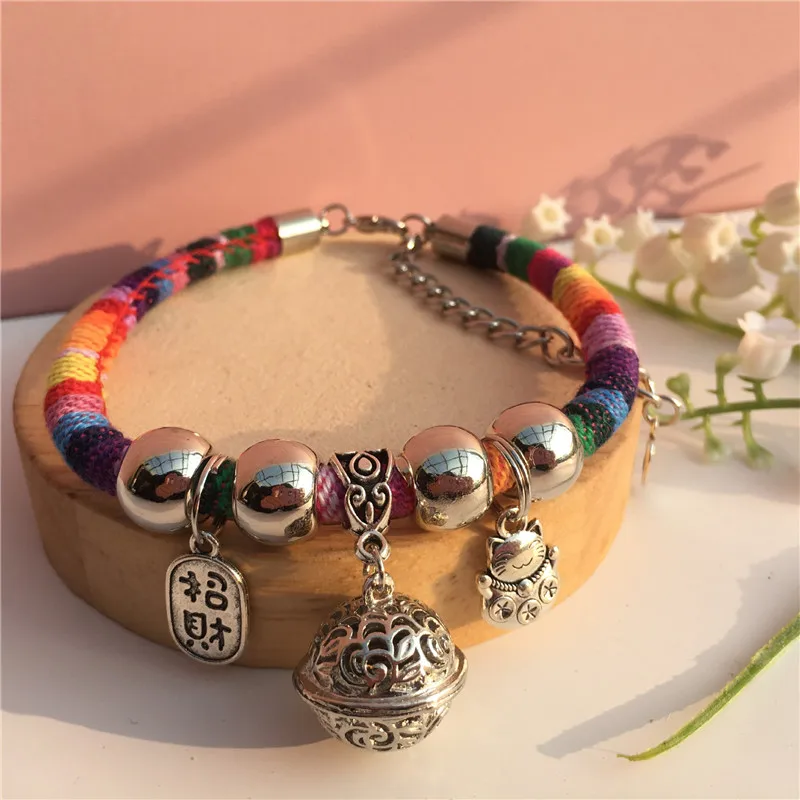 Разноцветные ошейники для домашних животных с колокольчиками маленьких собак и