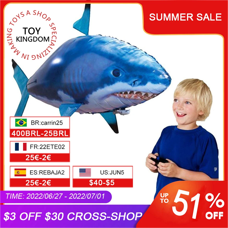 

Remote Control Shark Toys Air Swimming RC Animal Radio Fly Fishing Balloons Clown Fish Animals Interactive Toy For Children Boys