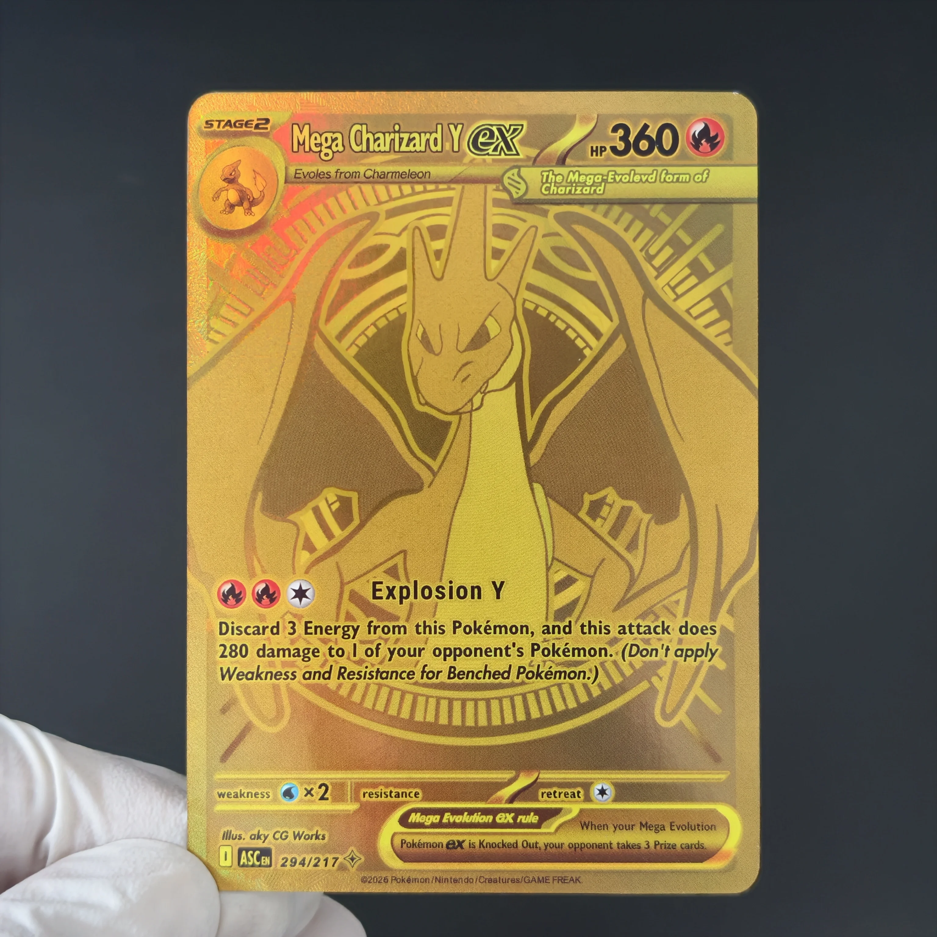 Фото Набор из 16 коллекционных карт Pokemon (Покемон) на английском языке: Mega EX и специальные карты Пикачу с полноформатным изображением, классические игровые аниме-карты-реплики с радужным эффектом №3