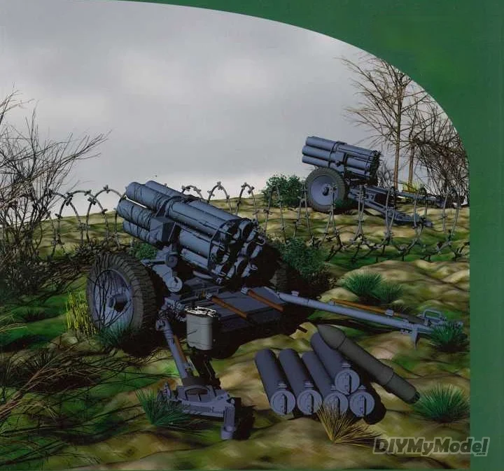 

DIYMyModeI German smoker six rocket launcher Nebelwerfer DIY Handcraft Paper Model KIT Handmade Toy Puzzles Gift Movie prop
