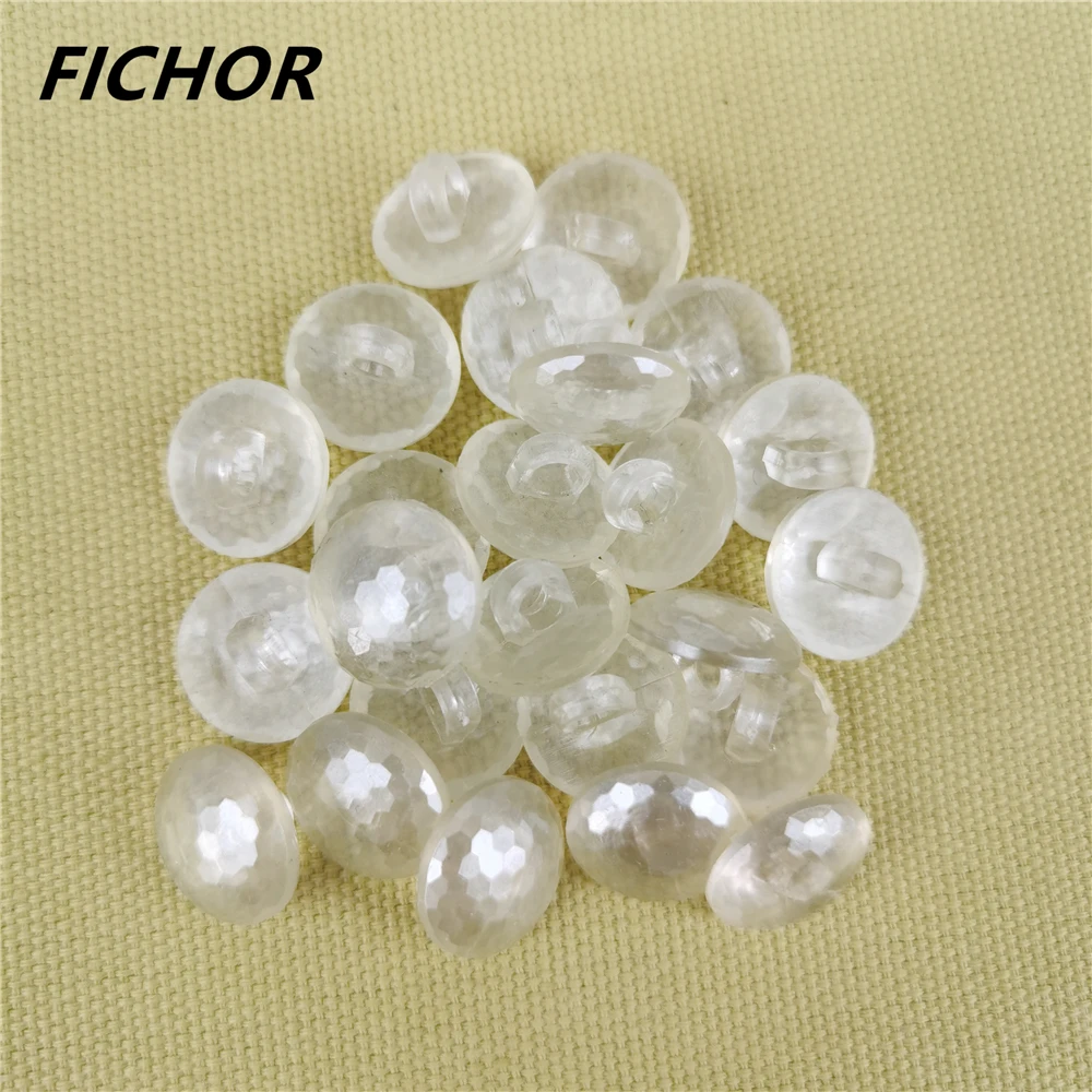 

30/50pcs 14.5mm White Transparent/Mixed RESIN Buttons Round Brand Button Coat Boots Sewing Clothes Accessory Craft Buttons