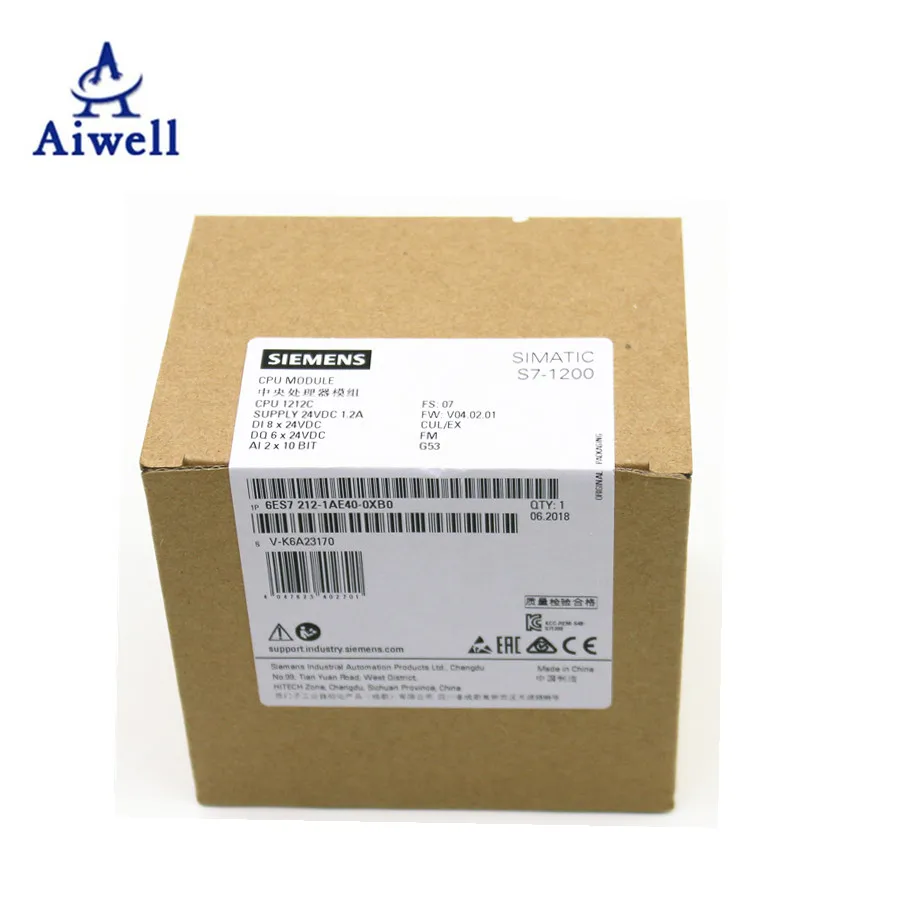 Siemens запасные части Simatic S7 1200 PLC S7-1200 1212C Cpu Module 6ES7 212-1AE40-0XB0 цена |