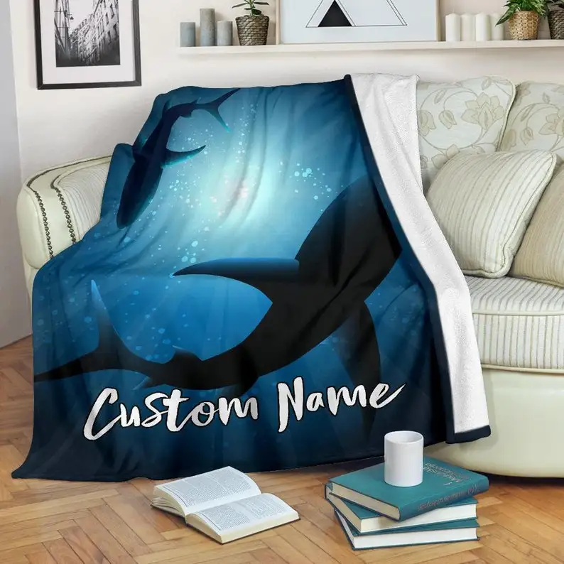 

Shark Blanket - Shark Throw Blanket - Shark Fleece Blanket - Shark Adult Kid Blanket - Shark Gifts Her Him