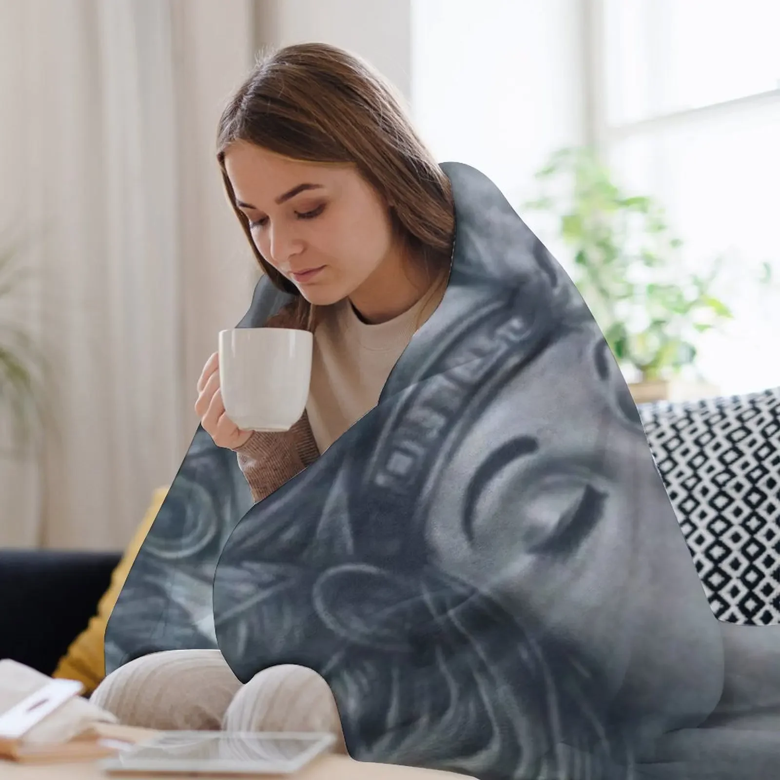 Плед дизайнерский плюшевый