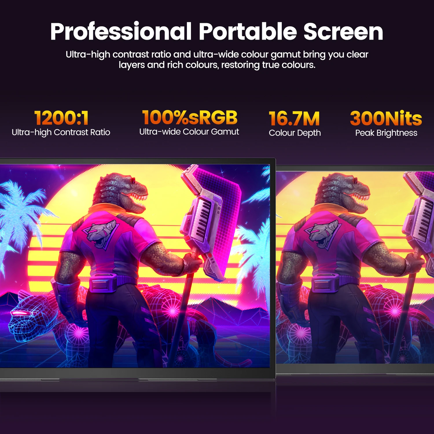 Фото Идеальный портативный монитор UPERFECT 18,5 дюймов, 120 Гц, 100% sRGB, 1080p, FreeSync, IPS-динамики, USB-C, Mini HDMI, игровой дисплей для телефонов, PS5, Xbox, Switch и ПК. №3