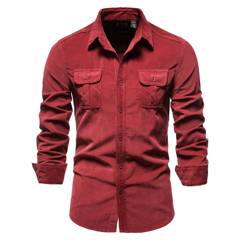 

Men's Corduroy Men's Shirt Slim Casual Shirt