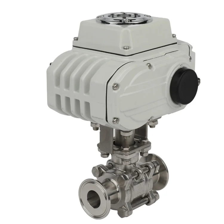 

12 Months Warranty 3/4 "-4" Sanitary Control Valve Actuator Motorized Valves Electric 3PC Ball Valve