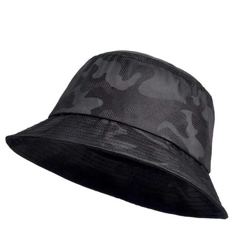 

Панама мужская двусторонняя хлопковая, чёрная камуфляжная шапка от солнца, для походов, скалолазания, рыбалки, в стиле хип-хоп, качественная