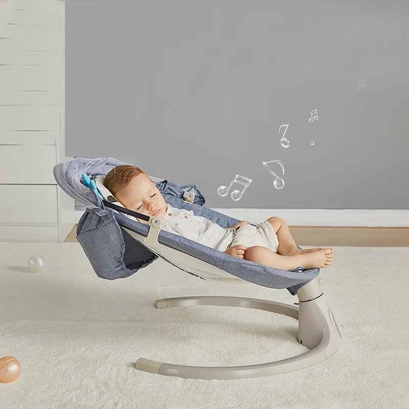 LazyChild Music Electric Rocking Chair Detachable Automatic Rocking Control Chair with Remote Five-Point Seat Belt Rocking Chair