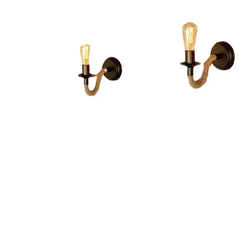 Кантри пеньковая веревка настенный светильник в стиле ретро настенное бра рядом