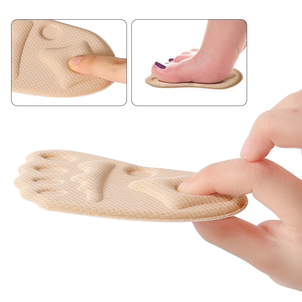 Women Forefoot Pad Relief Forefoot Insert Half Size Insoles Non-slip Sole Shoe Breathable Sweat Absorbing Foot Pads for Shoes